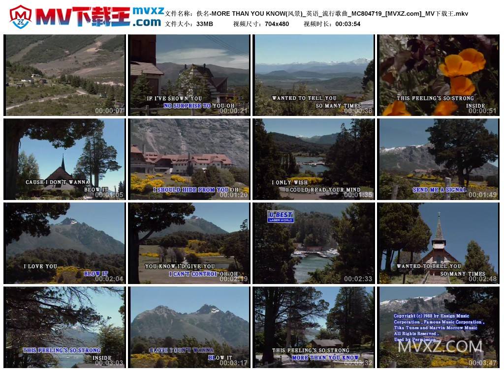 佚名-MORE THAN YOU KNOW(风景)_英语_流行歌曲_MC804719